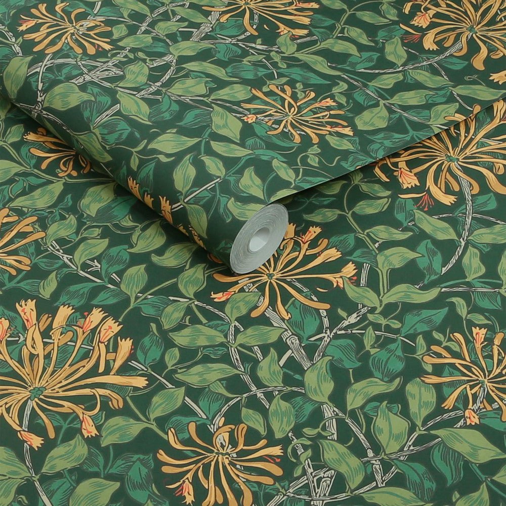 Honeysuckle Wallpaper - Verde - 140487 - William MorrisWallpaper199