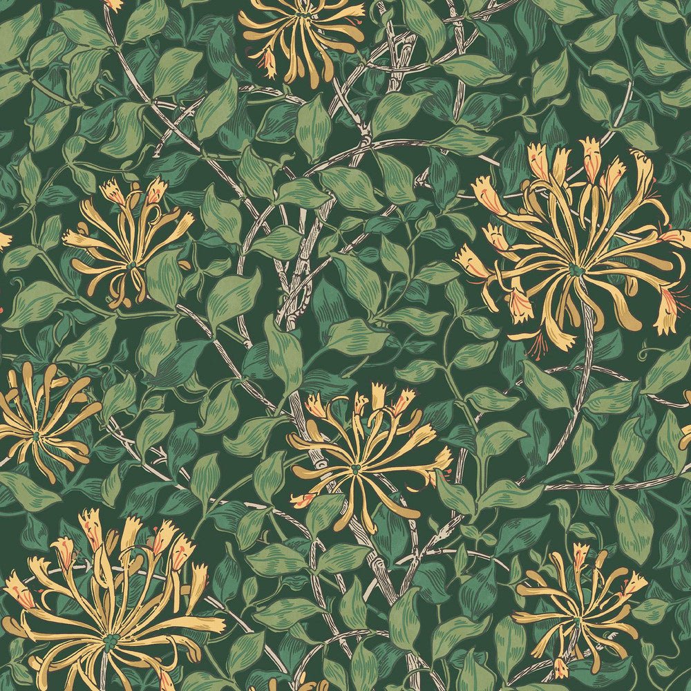 Honeysuckle Wallpaper - Verde - 140487 - William MorrisWallpaper199
