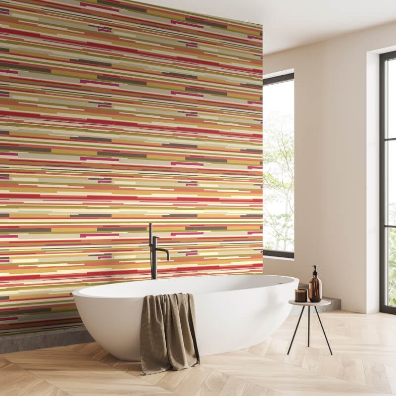 Horizontal Stripe Wallpaper - Mustard Yellow - Hoopla Walls - HWA1062WWallpaper199