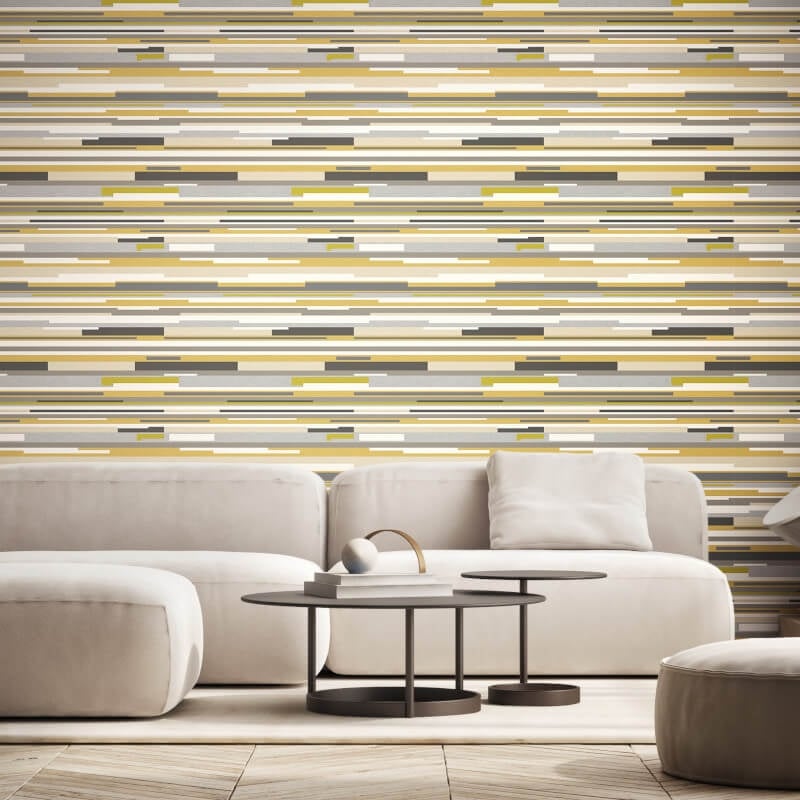 Horizontal Stripe Wallpaper - Olive Green - Hoopla Walls - HWA1059WWallpaper199