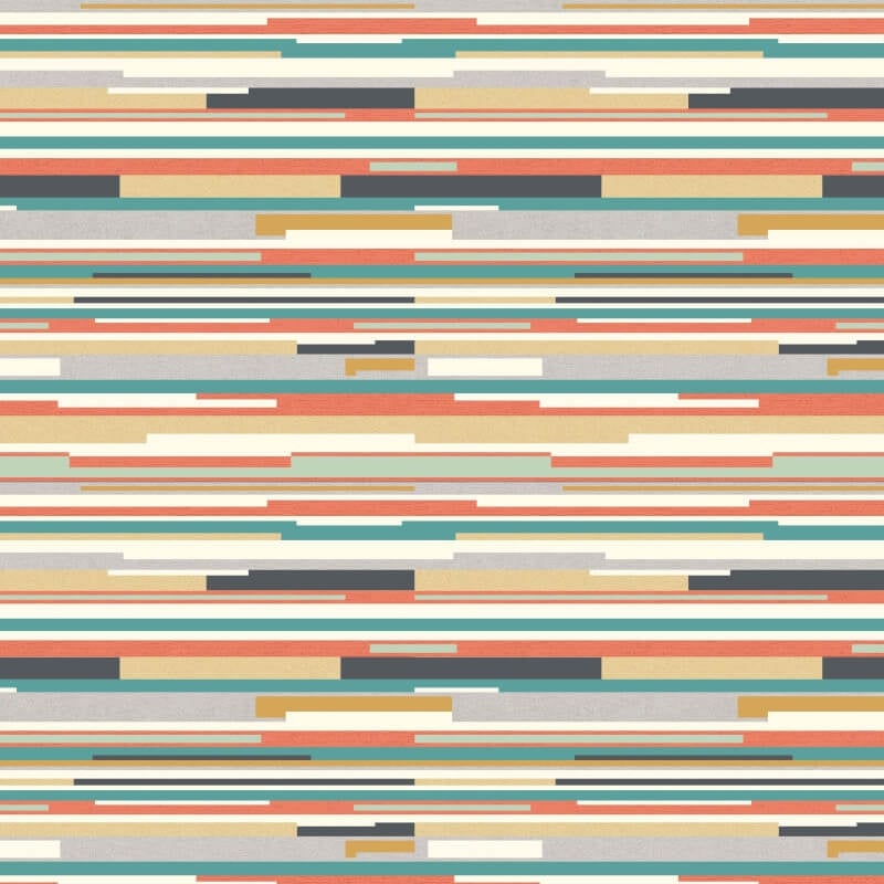 Horizontal Stripe Wallpaper - Orange - Hoopla Walls - HWA1063WWallpaper199