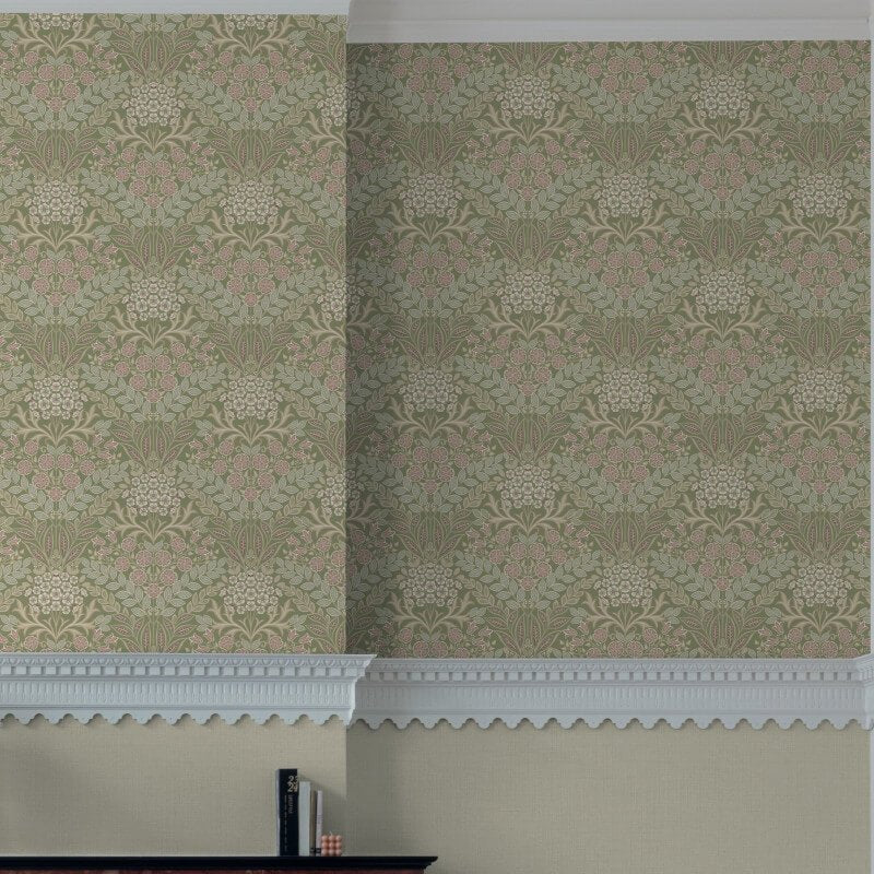 Icon Belvedere Floral Wallpaper - Green - Grandeco - IC2114Wallpaper199