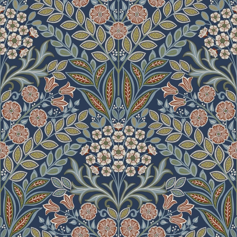 Icon Belvedere Floral Wallpaper - Navy - Grandeco - IC2105Wallpaper199