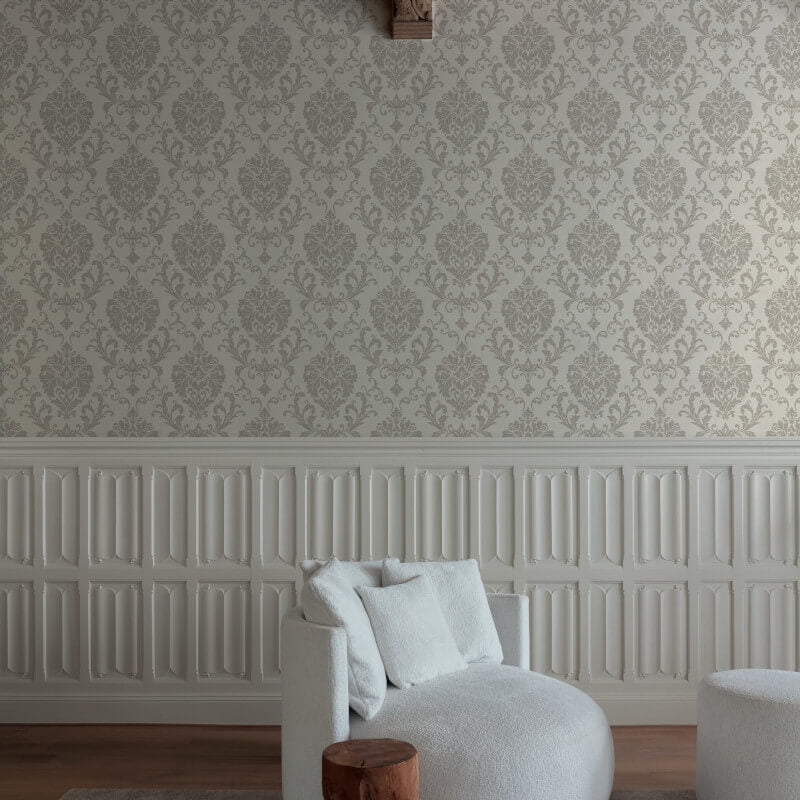 Icon Margritte Damask Wallpaper - Taupe - Grandeco - IC2001Wallpaper199