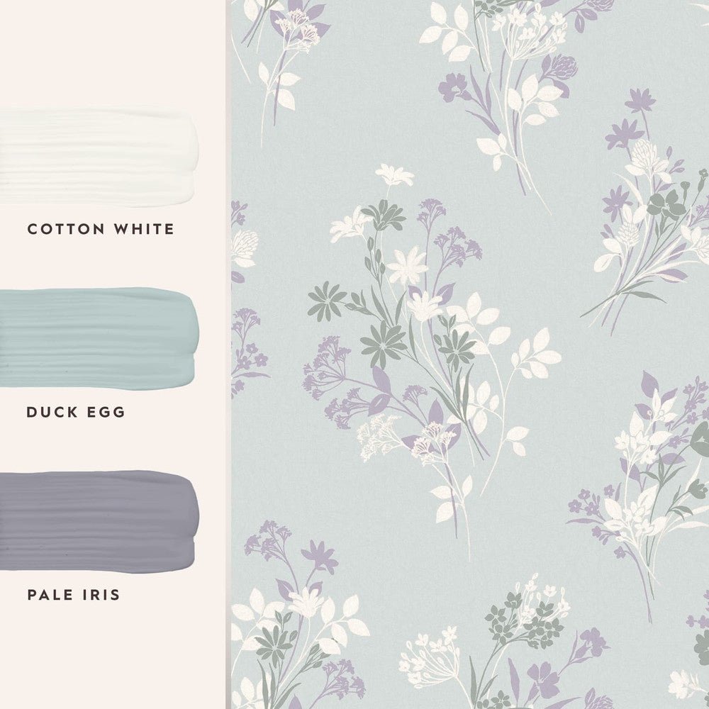 Igerna Wallpaper - Pale Duck Egg Blue - Laura Ashley - 119857Wallpaper199