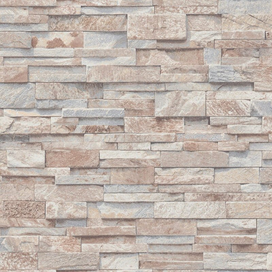 Imitations 3D Effect Brick Wall Wallpaper - Beige - Erismann - 02363 - 10Wallpaper199