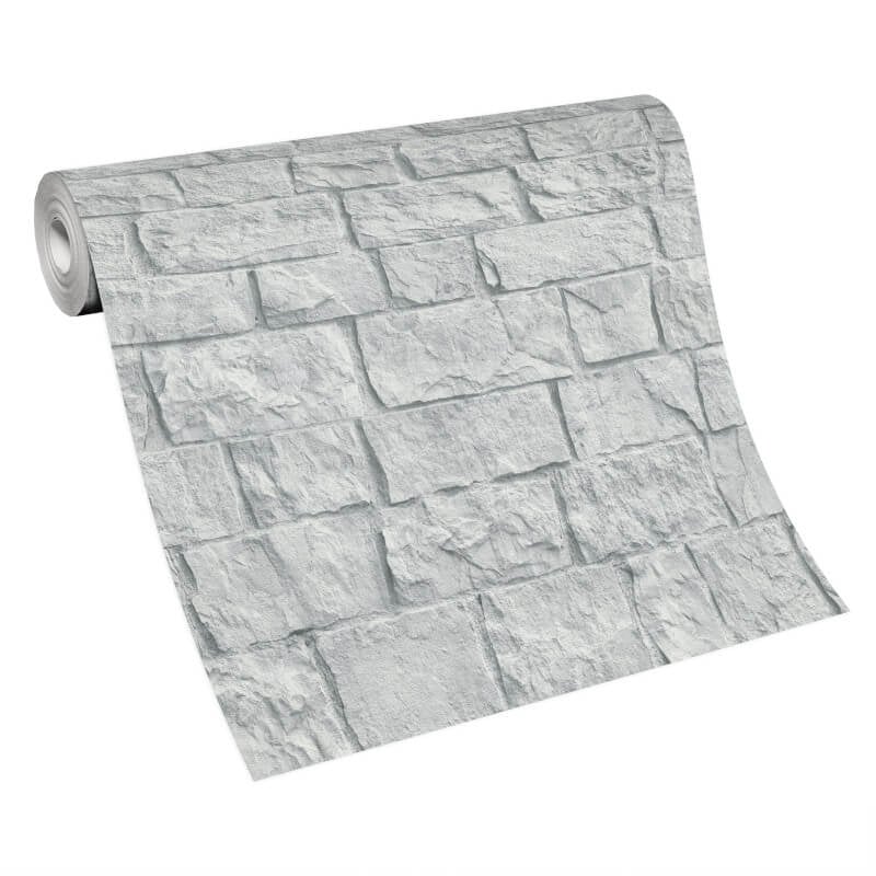 Imitations 3D Effect Brick Wall Wallpaper - Grey - Erismann - 10394 - 31Wallpaper199
