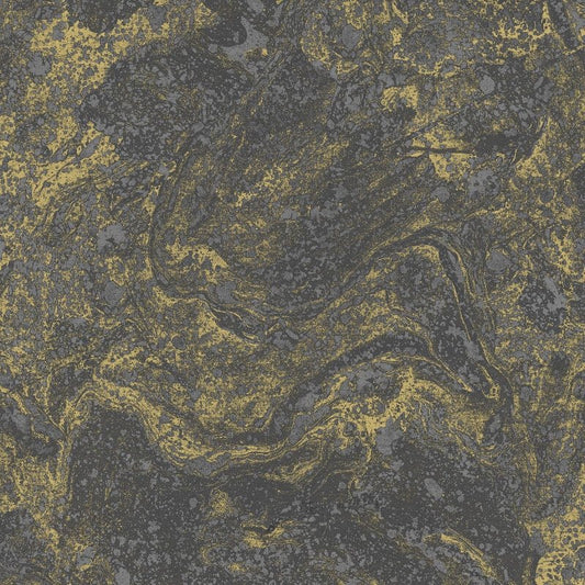 Infused Marble Metallic Wallpaper - Black/Gold - SK Filson - SK20030Wallpaper199