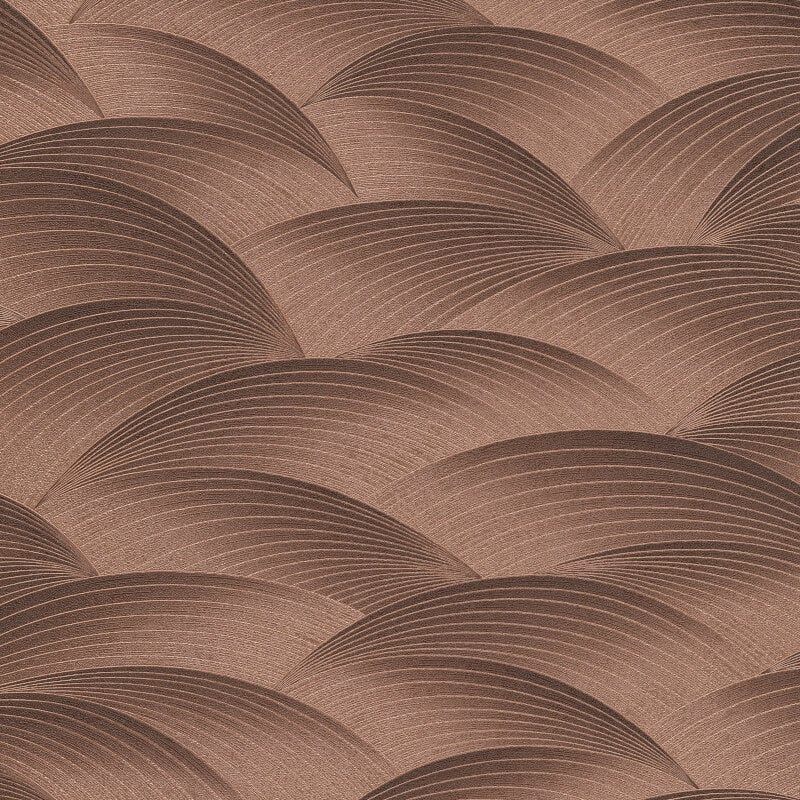Interlocking Waves Metallic Wallpaper - Bronze - Erismann - 10372 - 48Wallpaper199