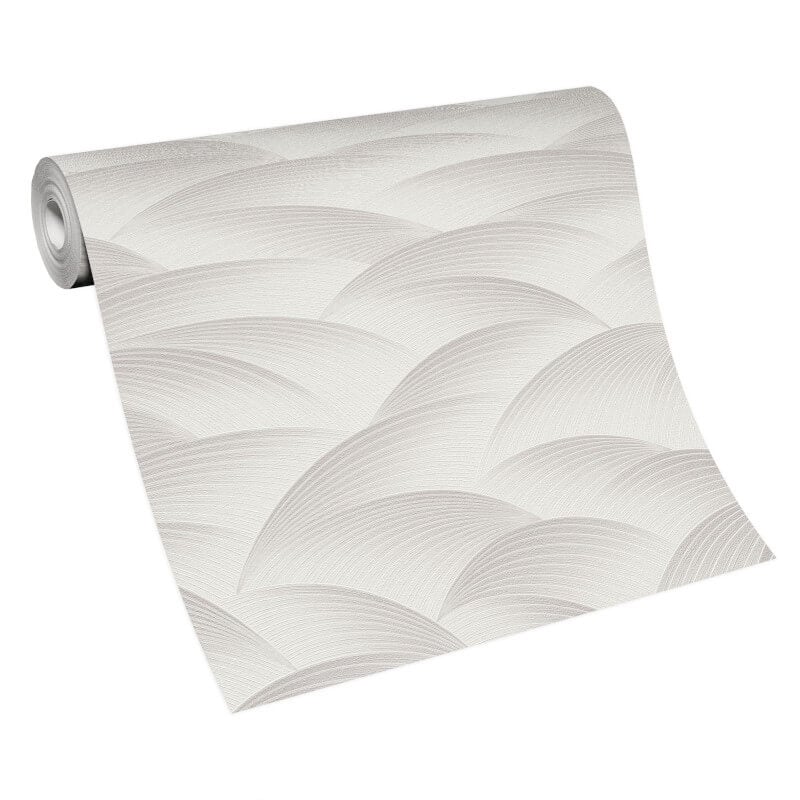 Interlocking Waves Metallic Wallpaper - Light Taupe - Erismann - 10372 - 38Wallpaper199