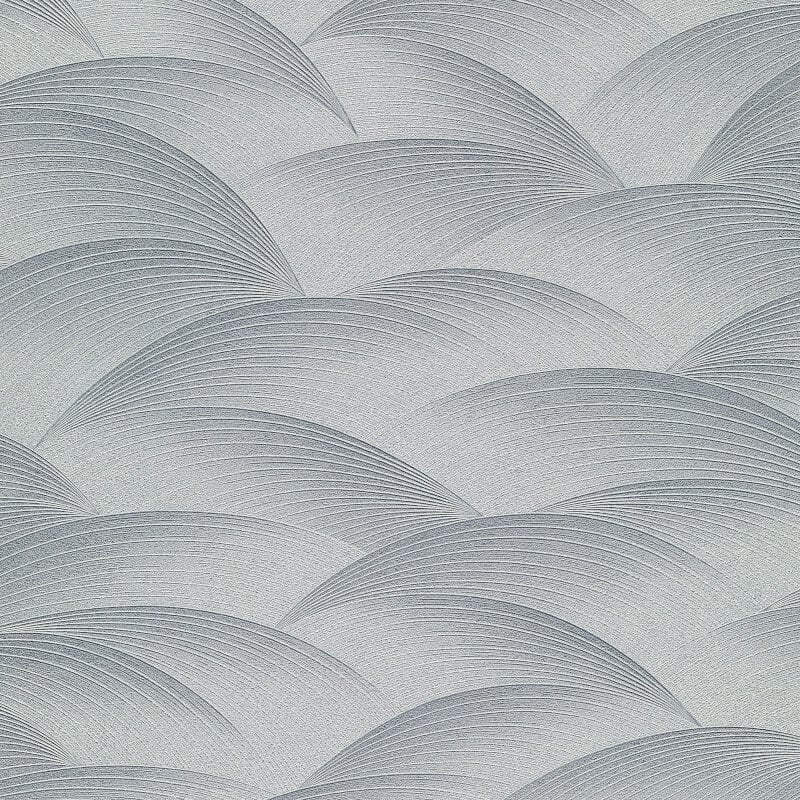 Interlocking Waves Metallic Wallpaper - Silver - Erismann - 10372 - 29Wallpaper199