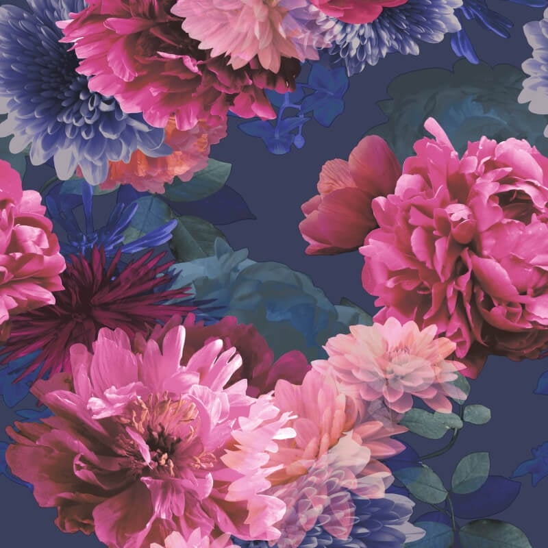 Issey Floral Wallpaper - Blue/Pink - Lipsy London - 144062Wallpaper199