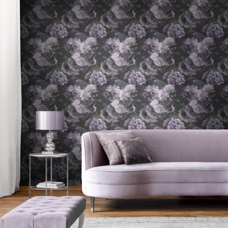 Issey Floral Wallpaper - Mauve - Lipsy London - 144060Wallpaper199