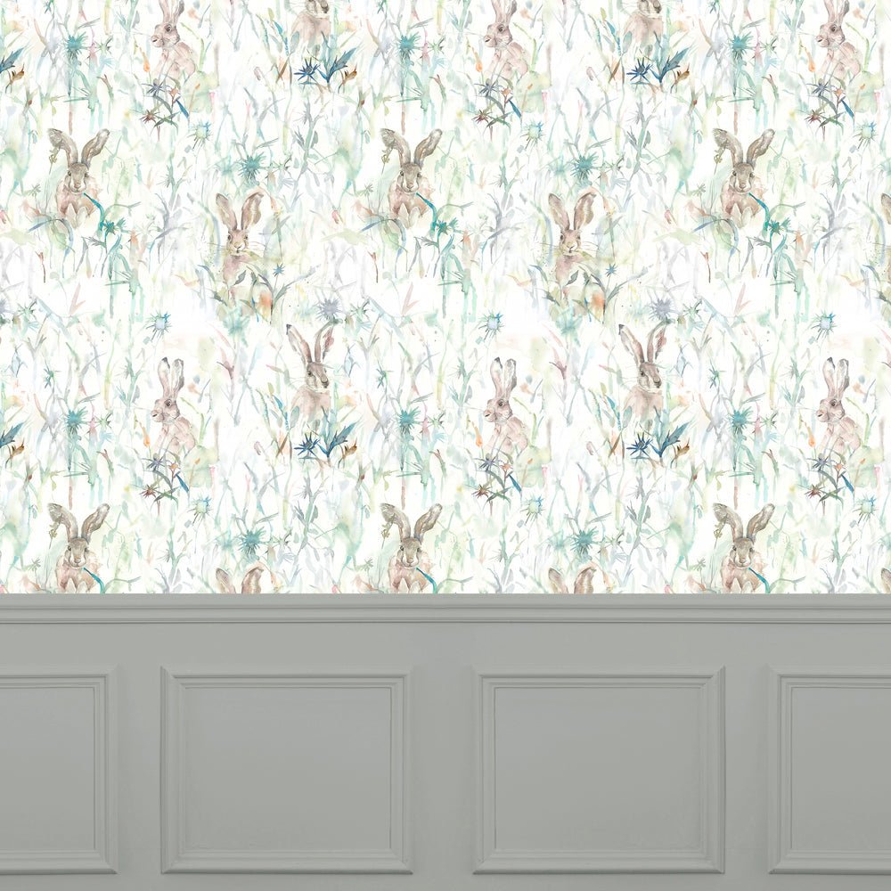 Jack Rabbit Wallpaper - Fern - Voyage Maison - JACKRAB/WPO/MULWallpaper199