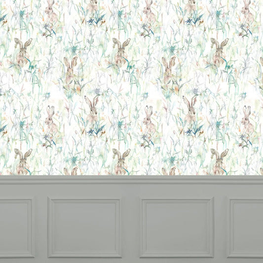 Jack Rabbit Wallpaper - Fern - Voyage Maison - JACKRAB/WPO/MULWallpaper199