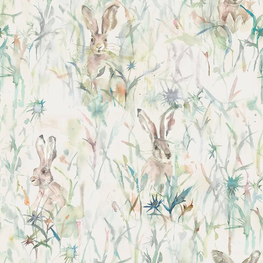 Jack Rabbit Wallpaper - Fern - Voyage Maison - JACKRAB/WPO/MULWallpaper199