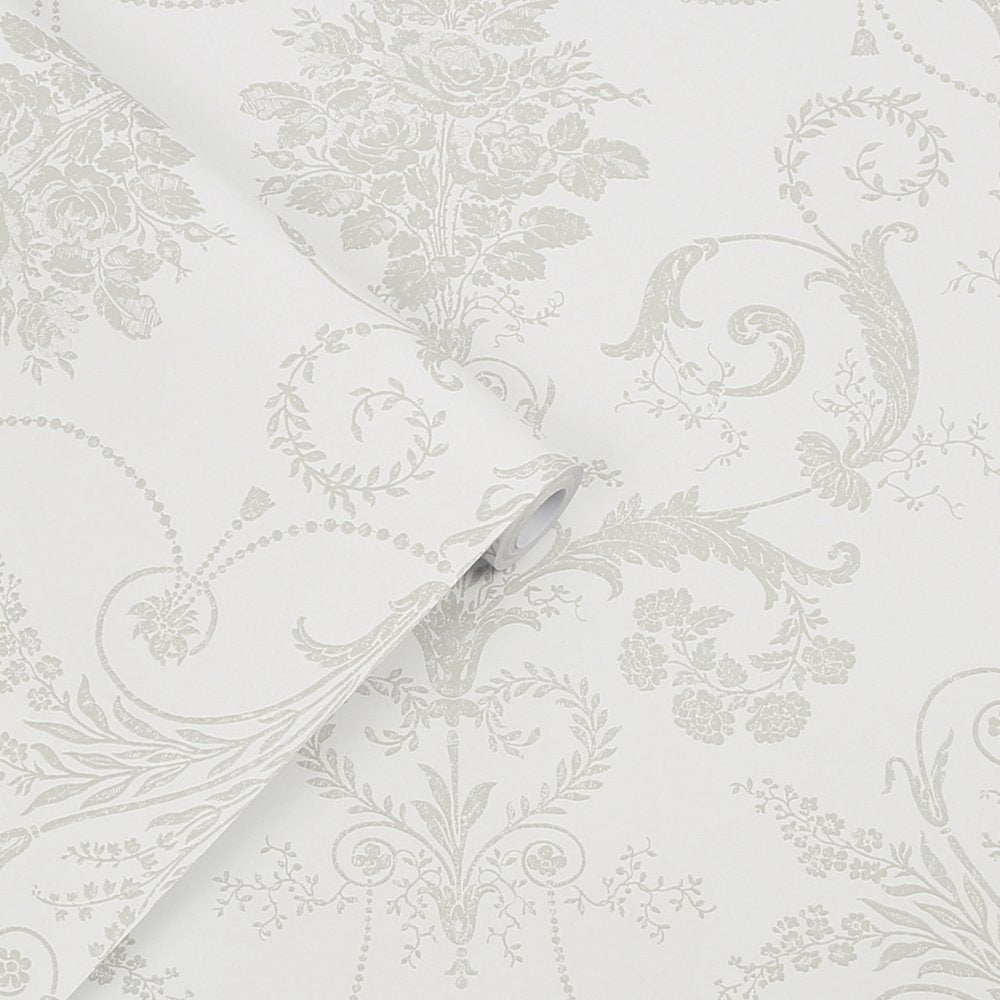 Josette Wallpaper - Dove Grey & White - Laura Ashley - 113385Wallpaper199
