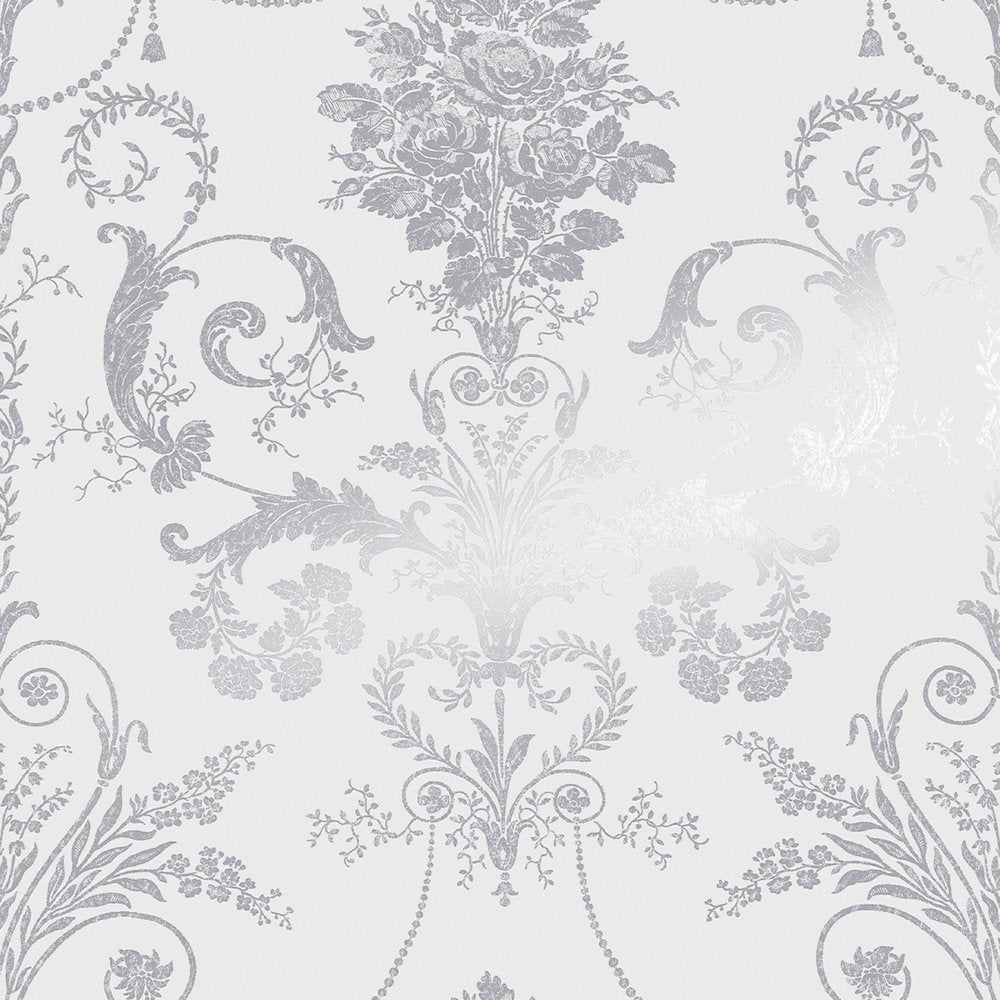 Josette Wallpaper - Metallic Silver - Laura Ashley - 113379Wallpaper199