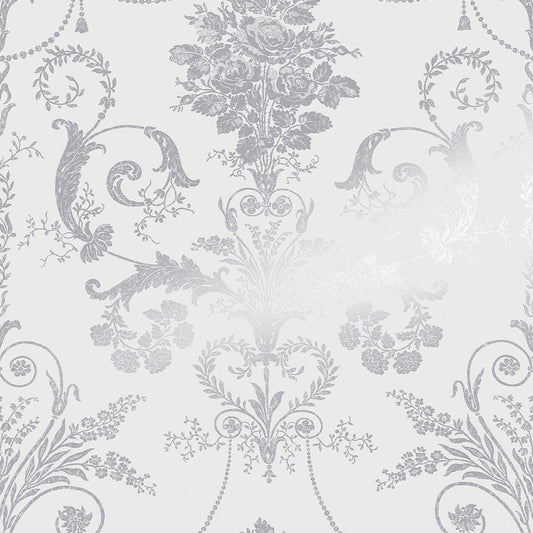 Josette Wallpaper - Metallic Silver - Laura Ashley - 113379Wallpaper199