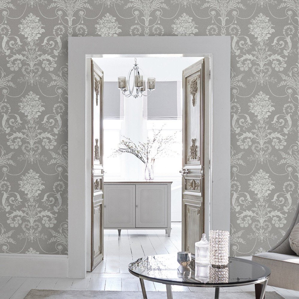 Josette Wallpaper - Steel - Laura Ashley - 113383Wallpaper199