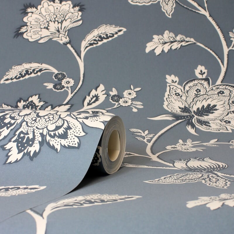 Juliette Floral Wallpaper - Blue - Fine Décor - FD43453Wallpaper199