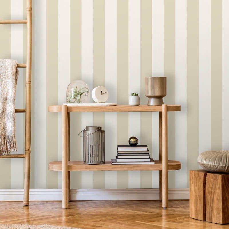 Juliette Stripe Wallpaper - Natural - Fine Décor - FD43457Wallpaper199