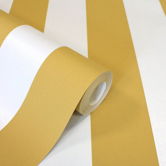 Juliette Stripe Wallpaper - Ochre - Fine Décor - FD43455Wallpaper199
