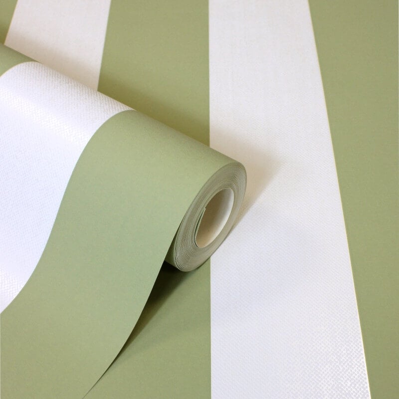 Juliette Stripe Wallpaper - Sage - Fine Décor - FD43459Wallpaper199