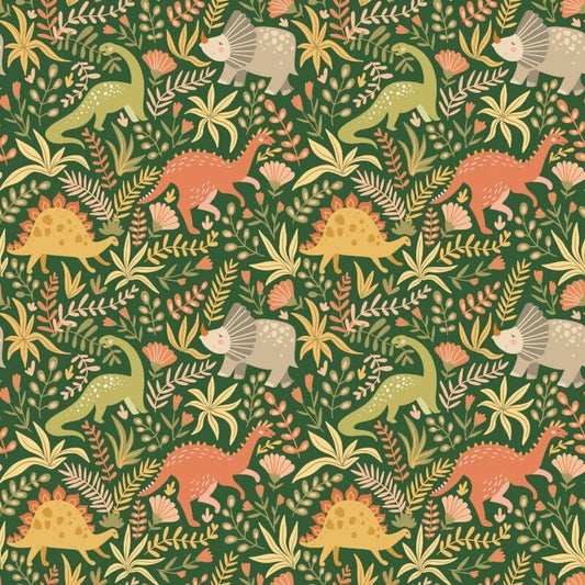 Jurassic Party Wallpaper - Olive Jungle - Hoopla Walls - HWA1309WWallpaper199