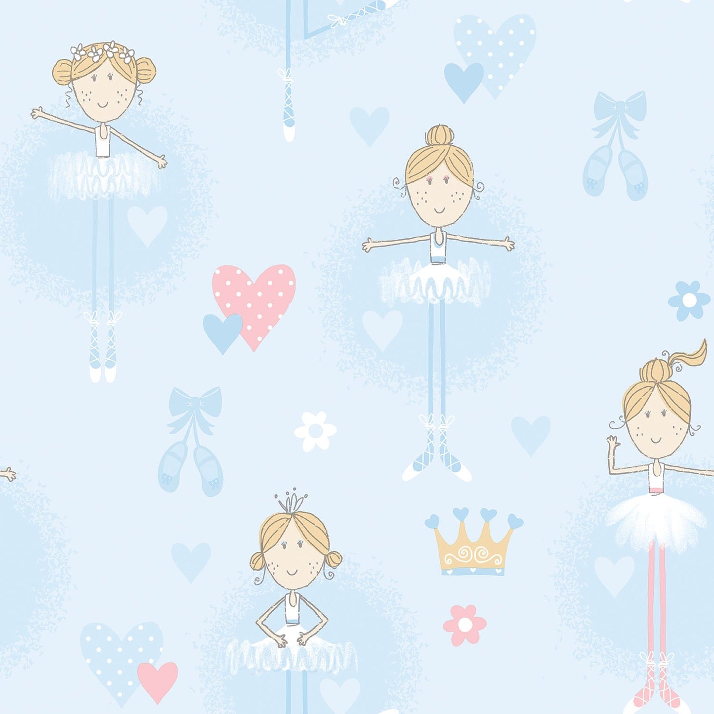 Just 4 Kids 2 Ballerina Wallpaper - Blue - Galerie - G56506Wallpaper199
