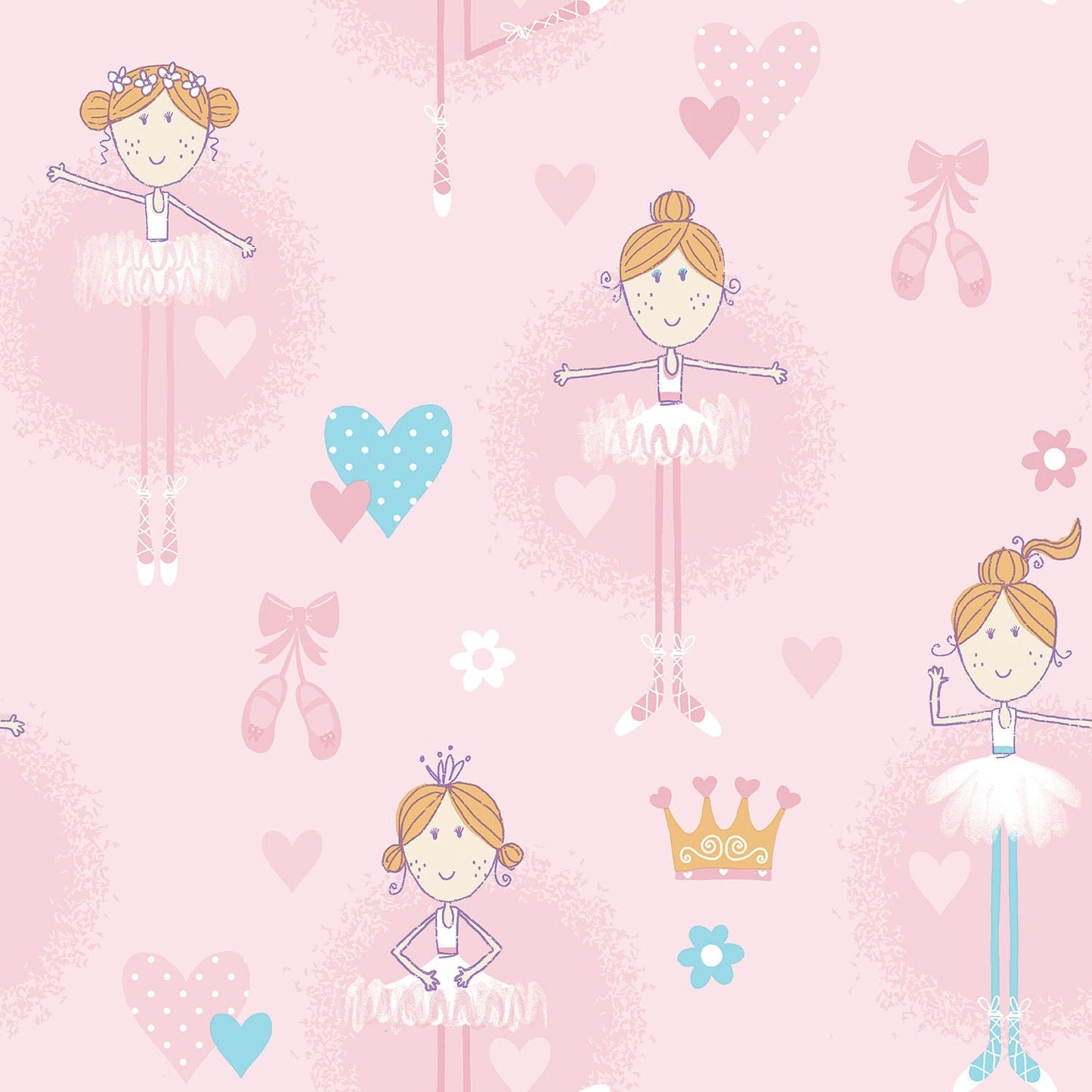 Just 4 Kids 2 Ballerina Wallpaper - Pink - Galerie - G56002Wallpaper199