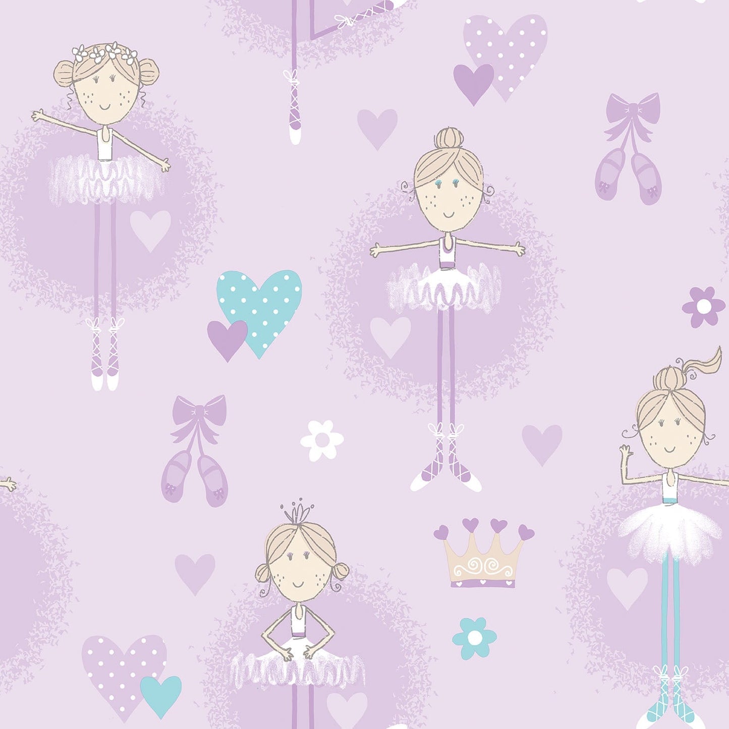 Just 4 Kids 2 Ballerina Wallpaper - Purple - Galerie - G56507Wallpaper199