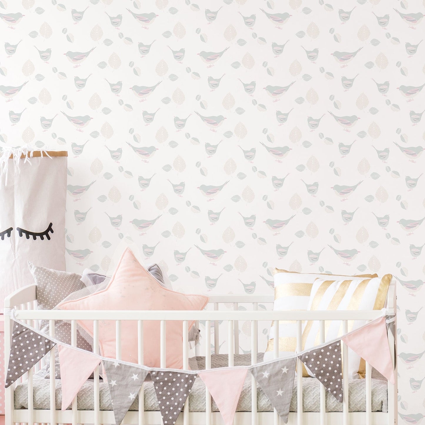 Just 4 Kids 2 Birds Wallpaper - Beige / Grey - Galerie - G56540Wallpaper199