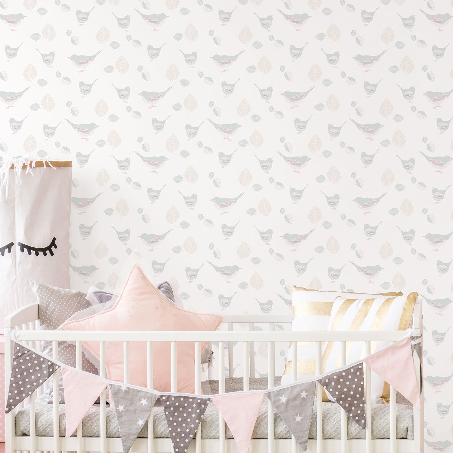 Just 4 Kids 2 Birds Wallpaper - Beige / Grey - Galerie - G56540Wallpaper199
