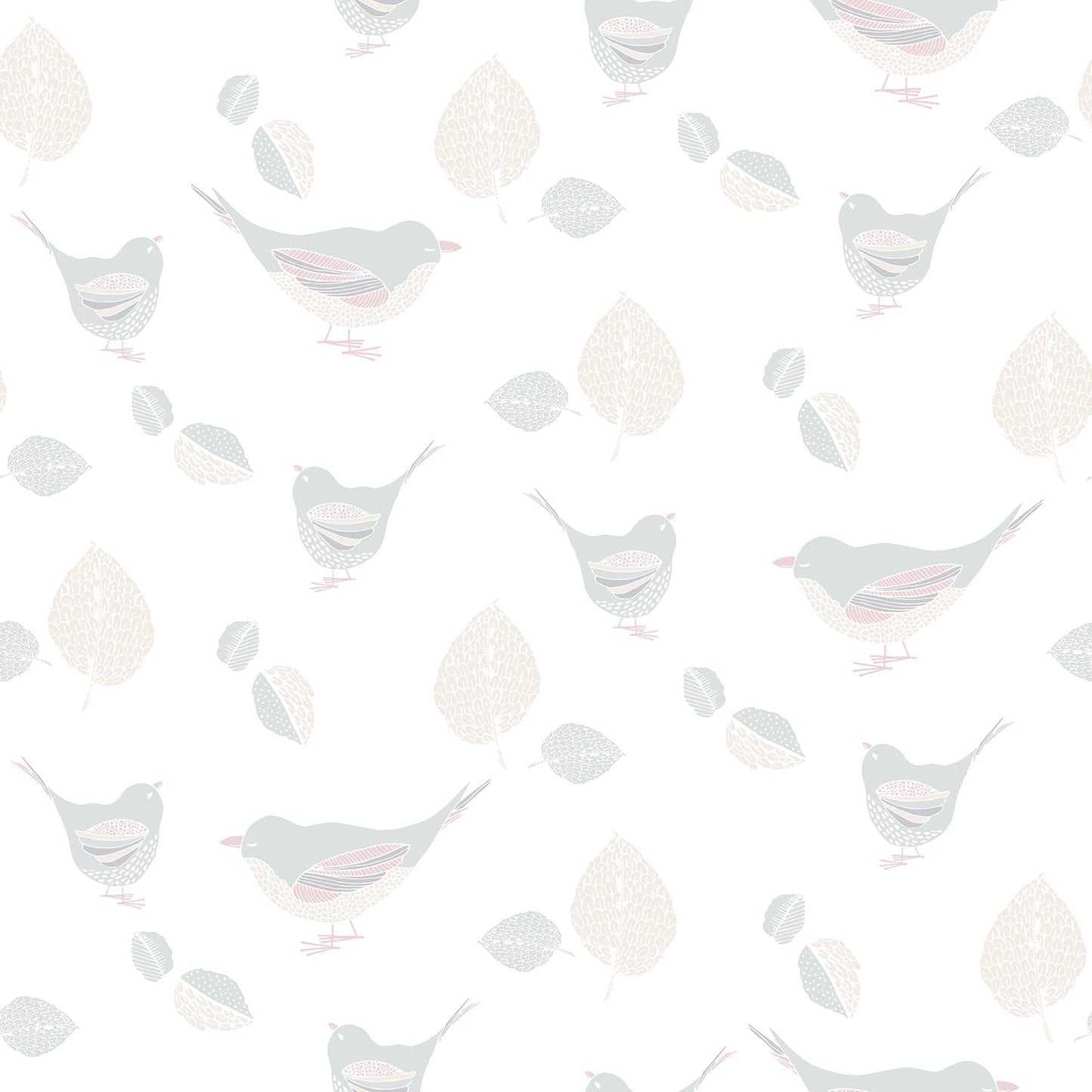 Just 4 Kids 2 Birds Wallpaper - Beige / Grey - Galerie - G56540Wallpaper199