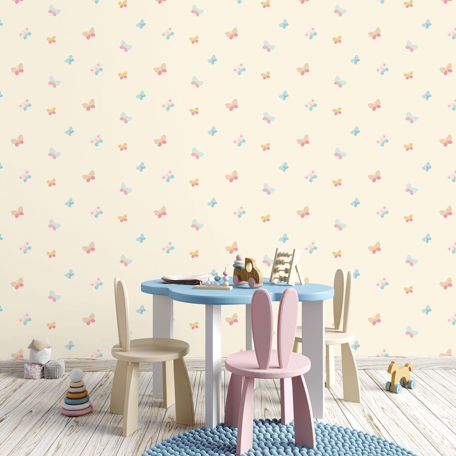 Just 4 Kids 2 Butterfly Wallpaper - Cream - Galerie - G56007Wallpaper199