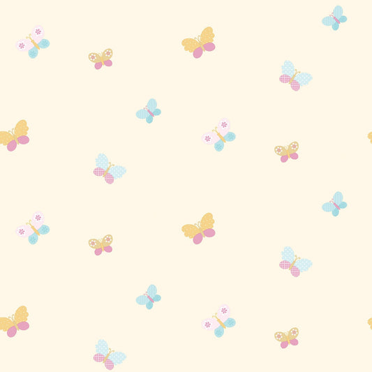 Just 4 Kids 2 Butterfly Wallpaper - Cream - Galerie - G56007Wallpaper199