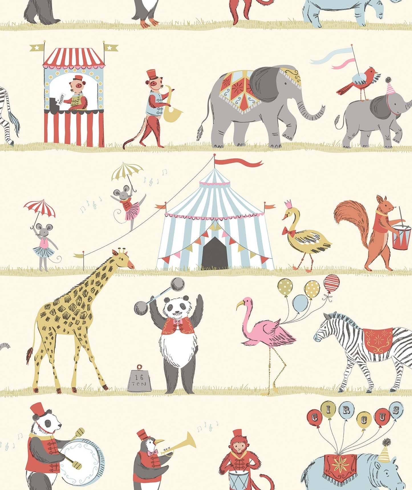 Just 4 Kids 2 Circus Wallpaper - Multi - Galerie - G56545Wallpaper199