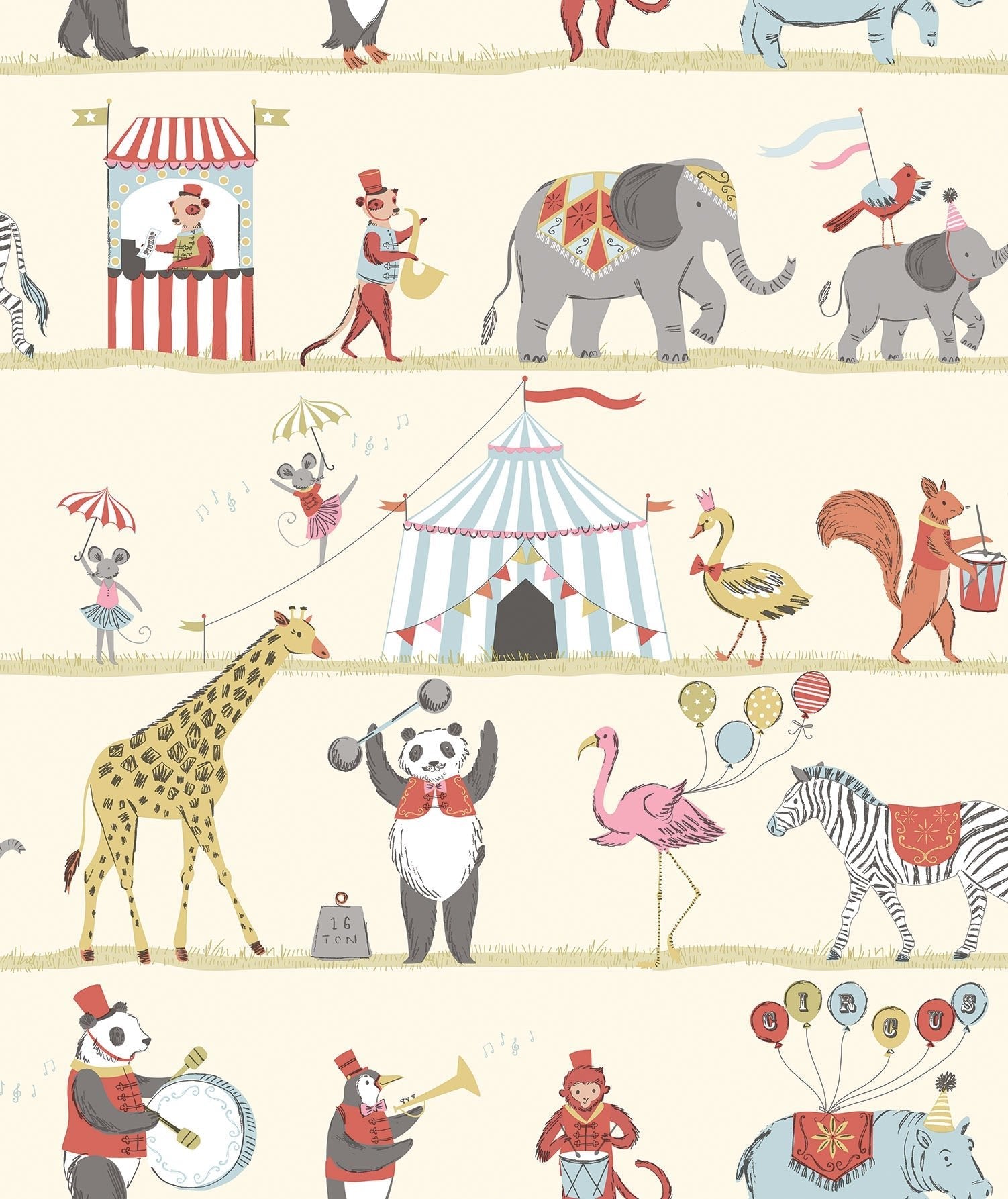 Just 4 Kids 2 Circus Wallpaper - Multi - Galerie - G56545Wallpaper199