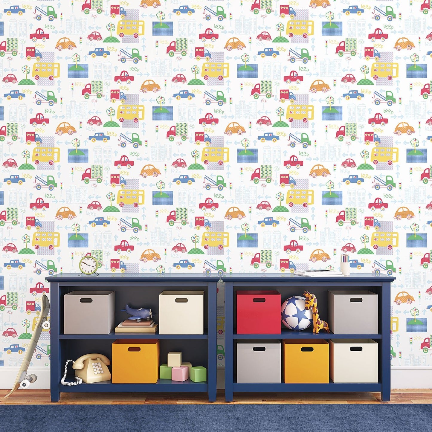 Just 4 Kids 2 City Traffic Wallpaper - Multi - Galerie - G56010Wallpaper199