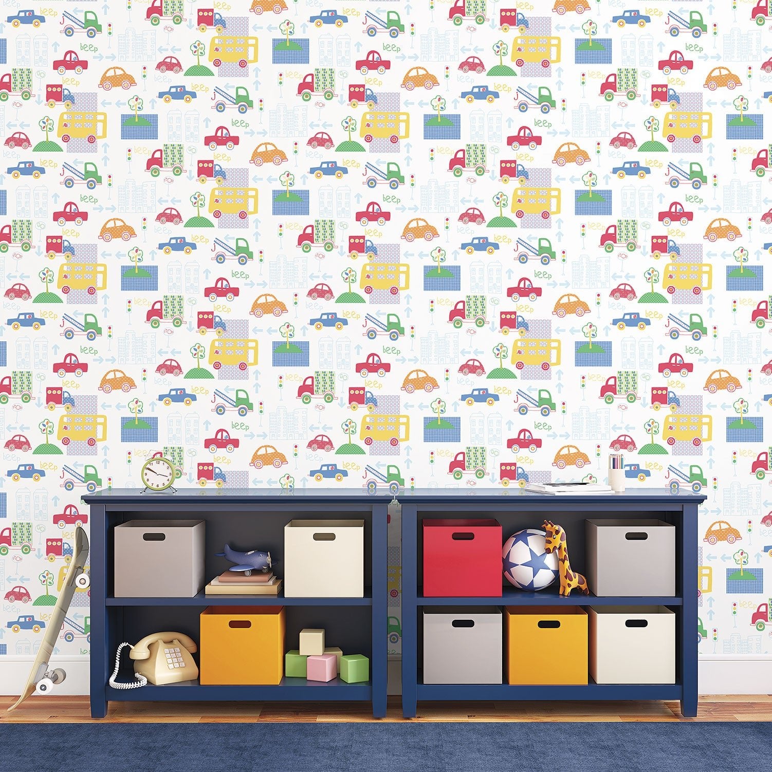 Just 4 Kids 2 City Traffic Wallpaper - Multi - Galerie - G56010Wallpaper199