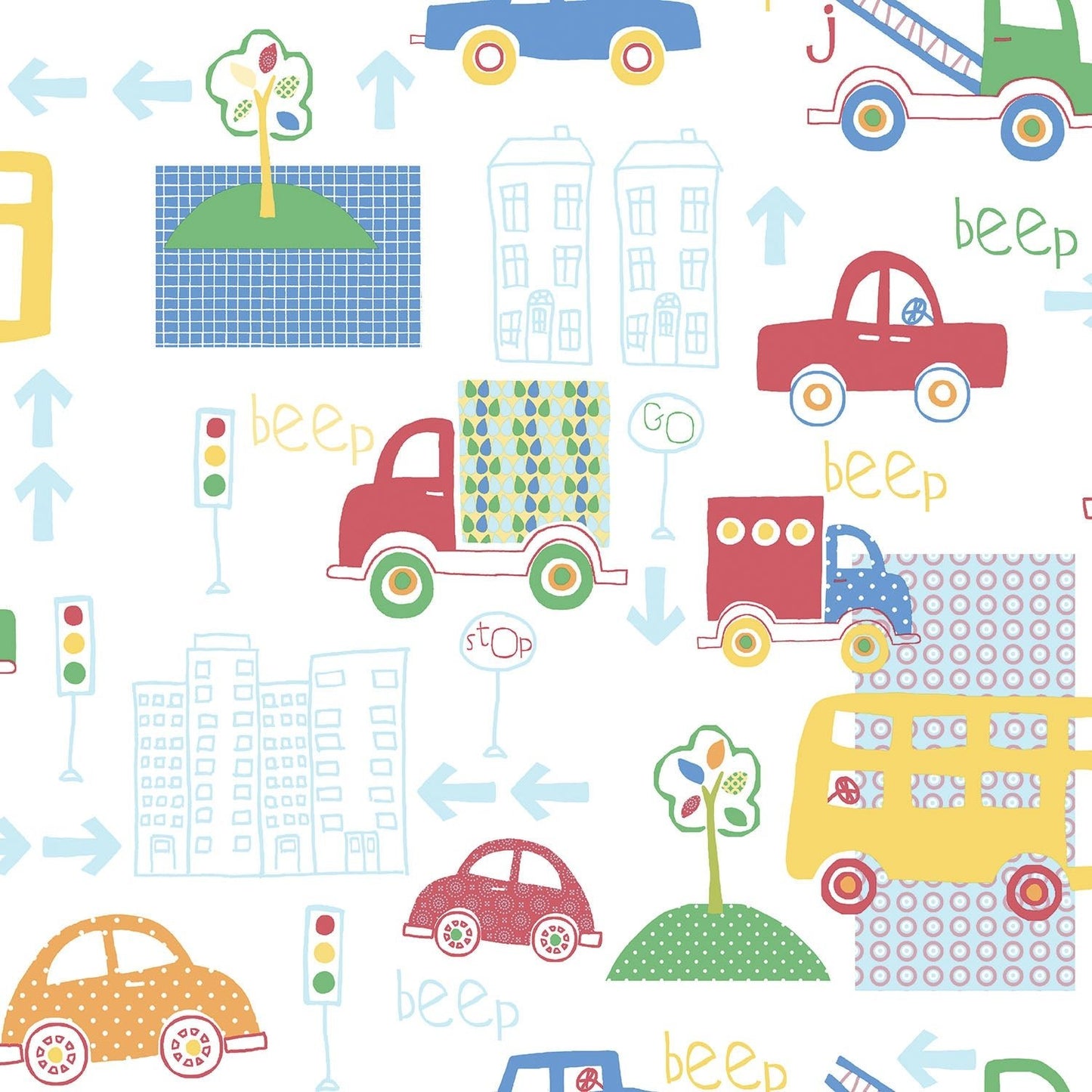 Just 4 Kids 2 City Traffic Wallpaper - Multi - Galerie - G56010Wallpaper199