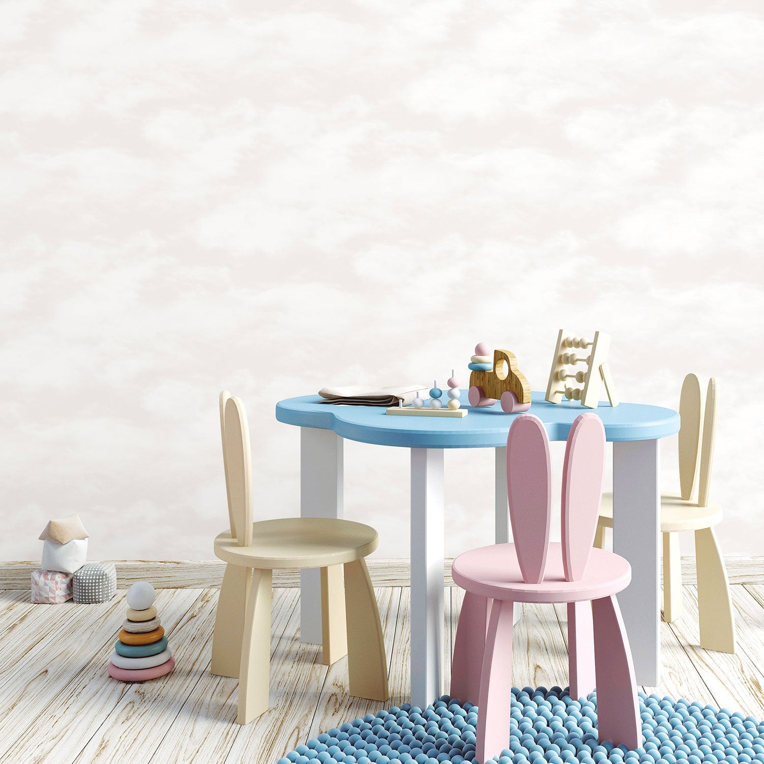 Just 4 Kids 2 Clouds Wallpaper - Beige - Galerie - G56535Wallpaper199
