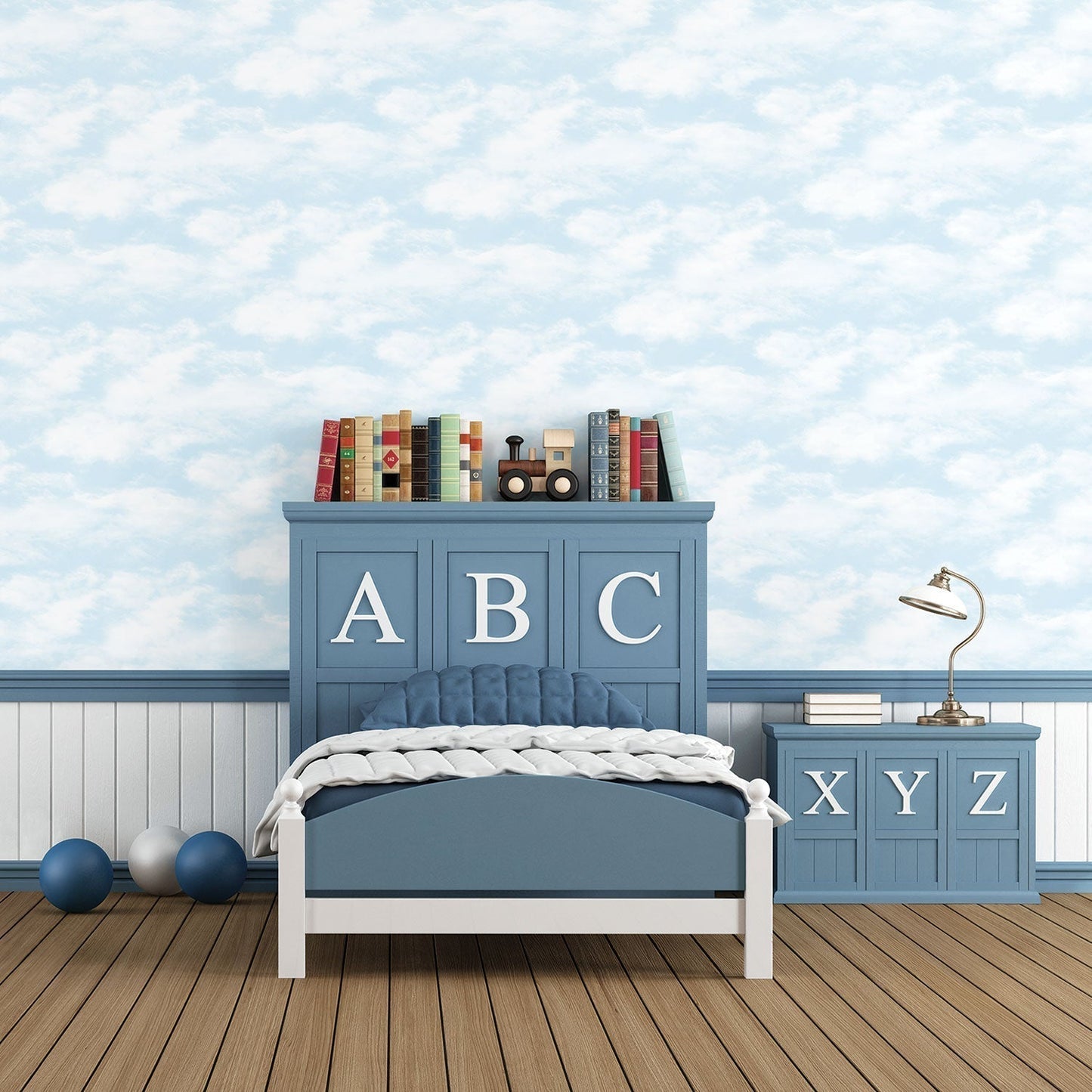 Just 4 Kids 2 Clouds Wallpaper - Blue - Galerie - G56533Wallpaper199
