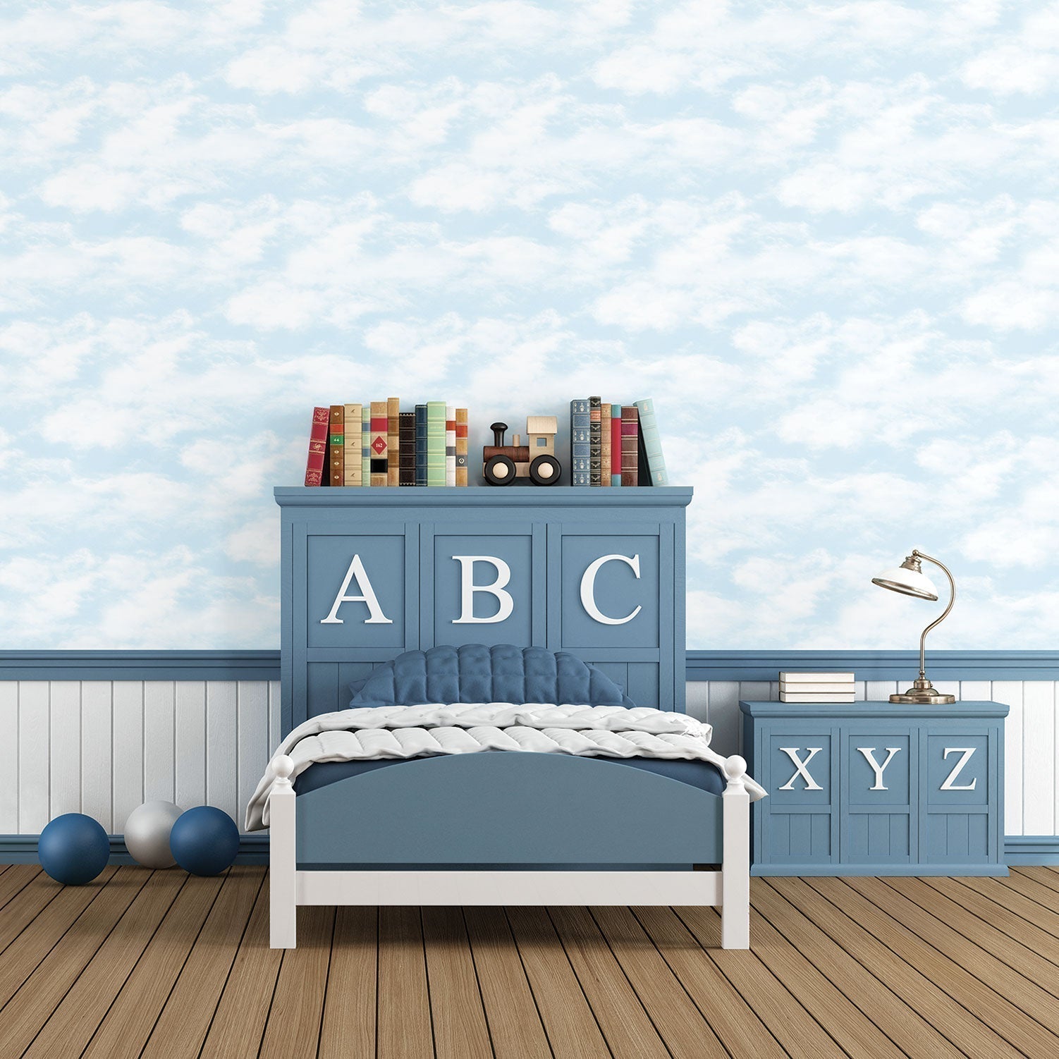 Just 4 Kids 2 Clouds Wallpaper - Blue - Galerie - G56533Wallpaper199