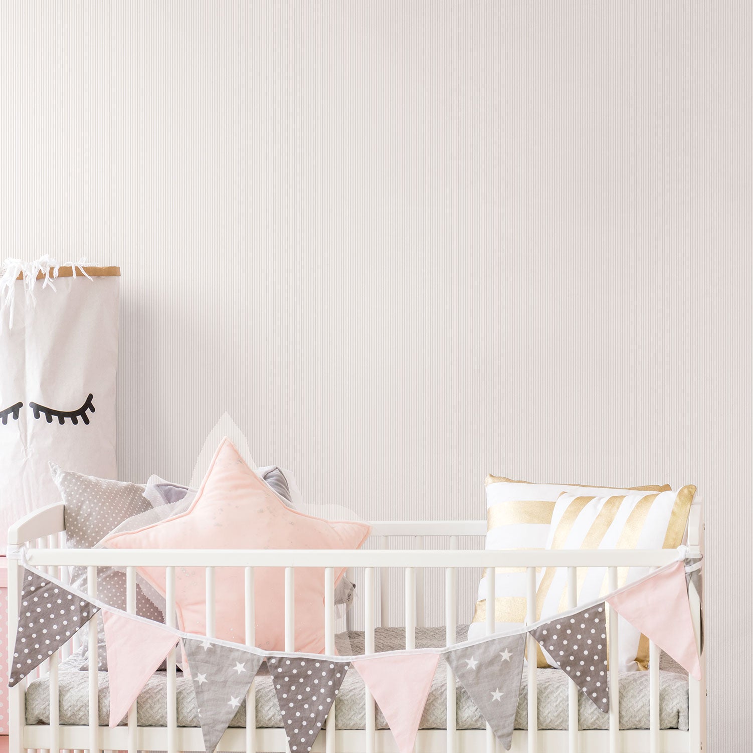 Just 4 Kids 2 Fine Stripe Wallpaper - Beige / White - Galerie - G56513Wallpaper199