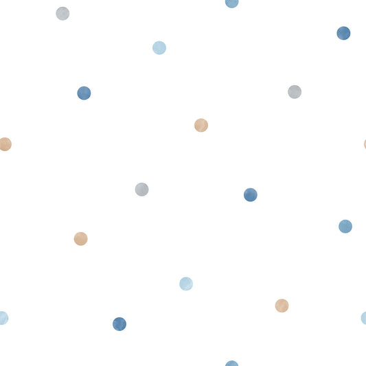 Just 4 Kids 2 Spots Wallpaper - Blue / Brown - Galerie - G56520Wallpaper199