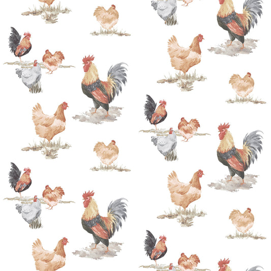 Just Kitchens Free Range Wallpaper - Black / Red / Beige - Galerie - G45415Wallpaper199