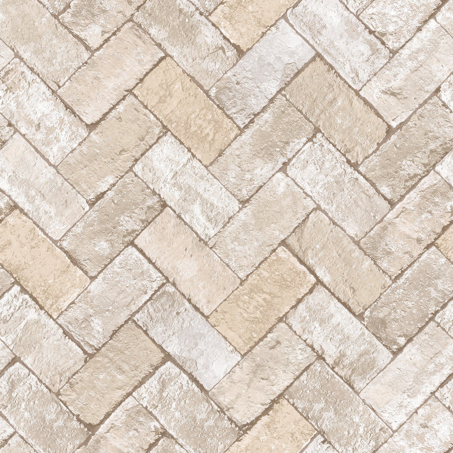 Just Kitchens Herringbone Brick Wallpaper - Beige / Grey - Galerie - G45429Wallpaper199