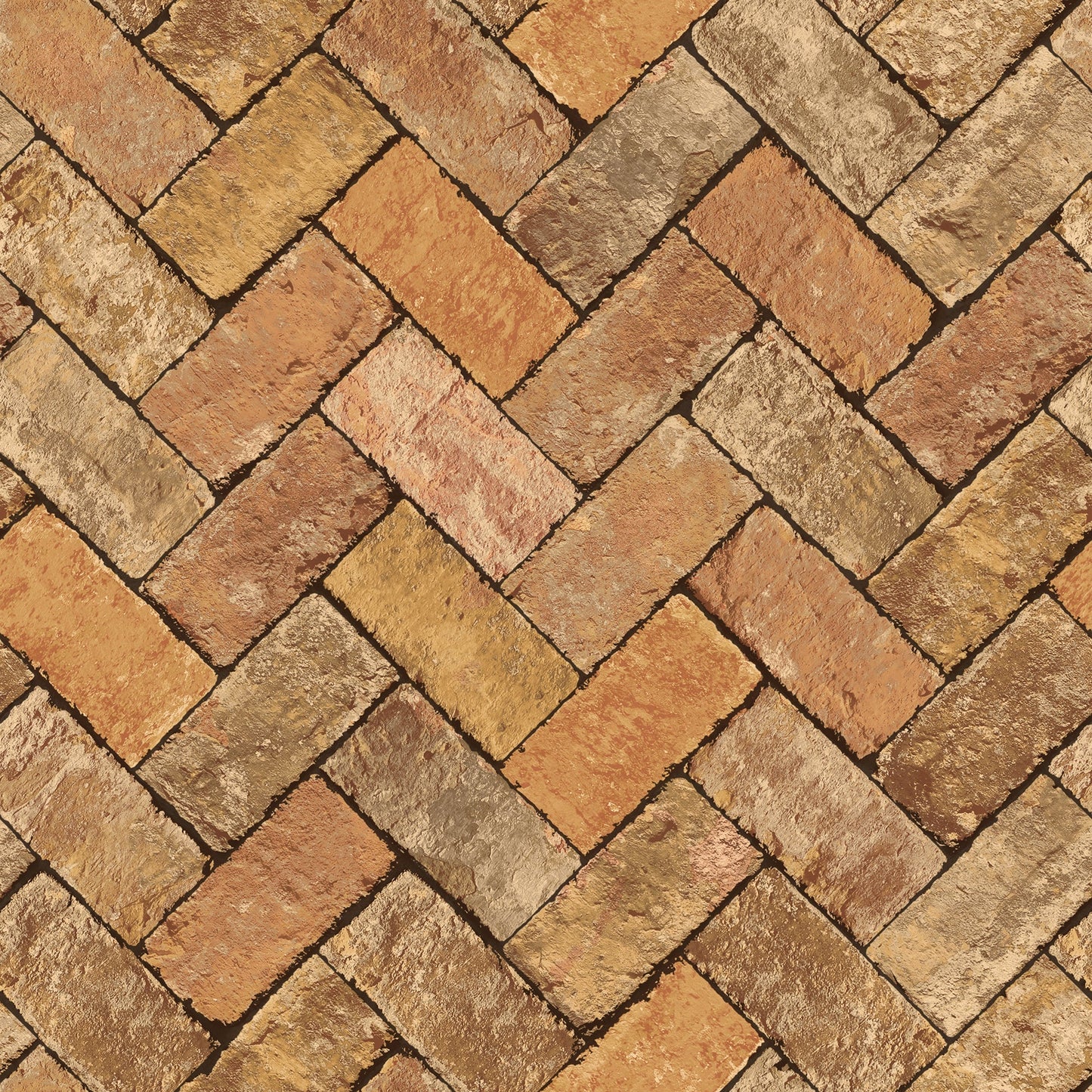Just Kitchens Herringbone Brick Wallpaper - Orange / Brown - Galerie - G45428Wallpaper199